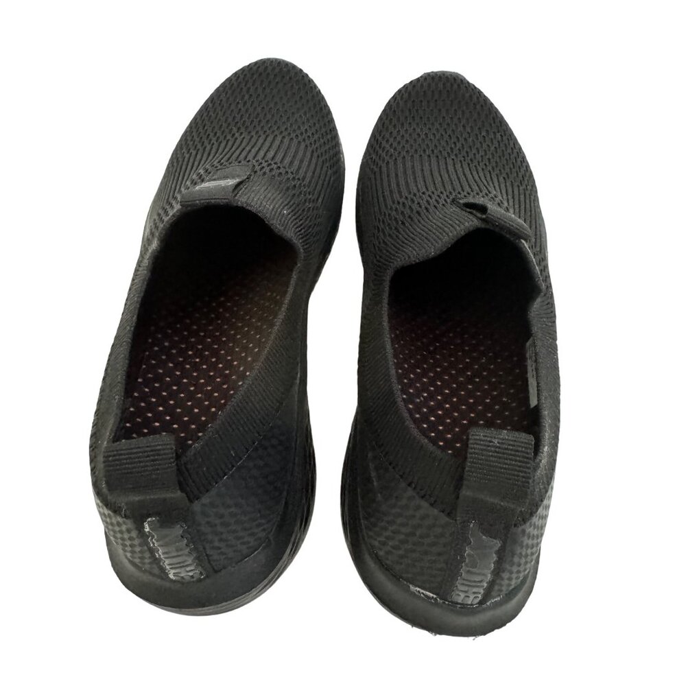 HUHV Healium Tech Stretch Knit Mens 5.5 Womens 8.5 Black Arch Step In NEW - Picture 8 of 10
